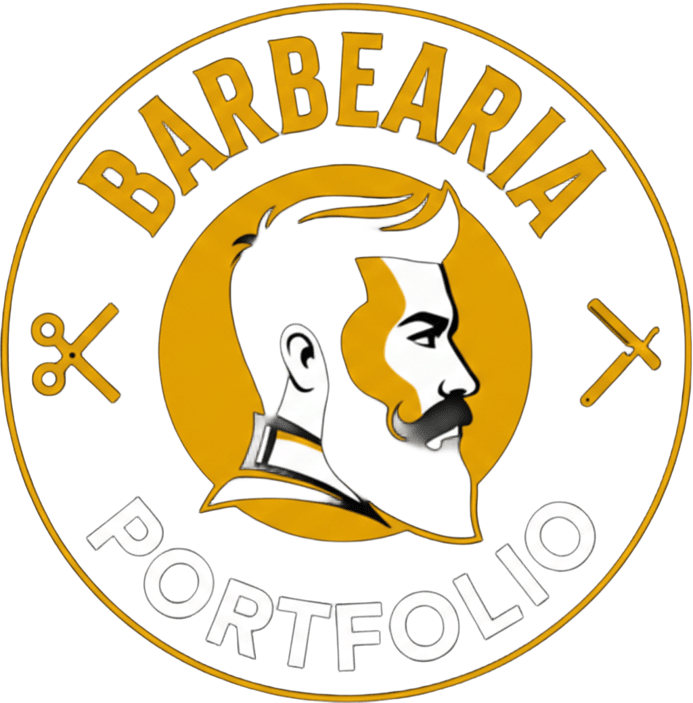 Logo Barbearia Portfolio Redonda
