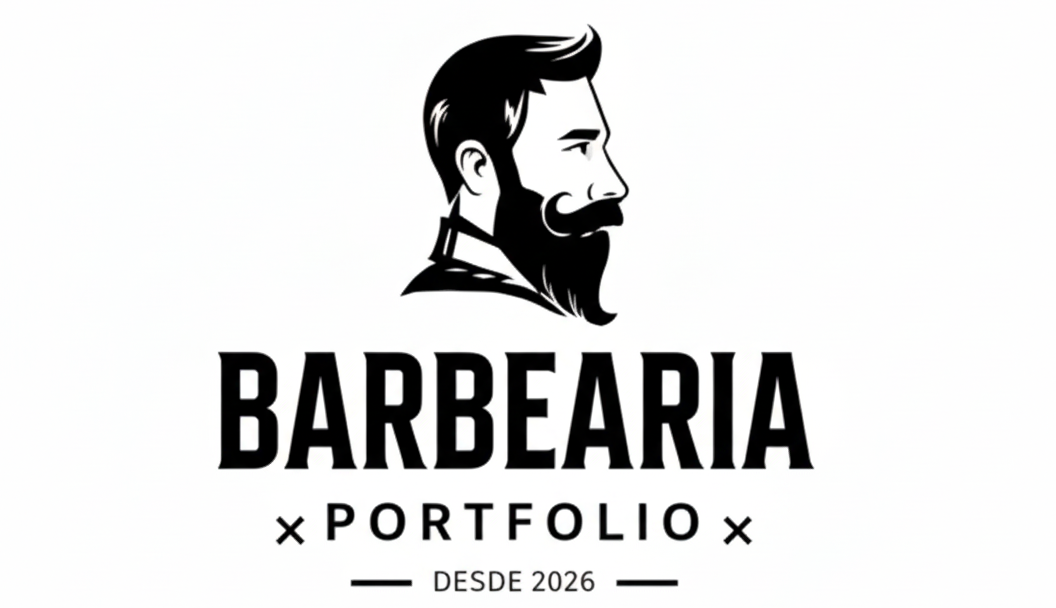 Logo da Barbearia na cor Preto e Branco